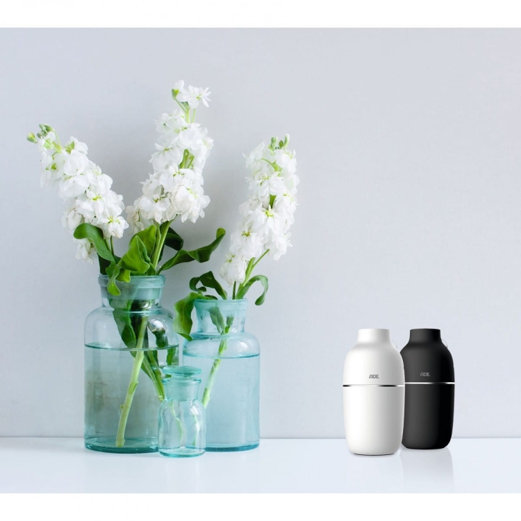 nawilżacz powietrza na USB, 0,16 l, śred. 8 x 15,5 cm, biały