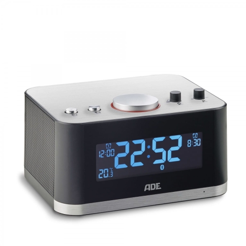 radiobudzik z głośnikiem Bluetooth i funkcją ładowania telefonu, 16 x 12,5 x 12 cm