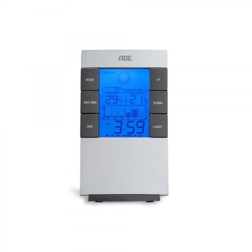 wewnętrzna stacja klimatyczna, 8 x 14 x 4 cm, szara