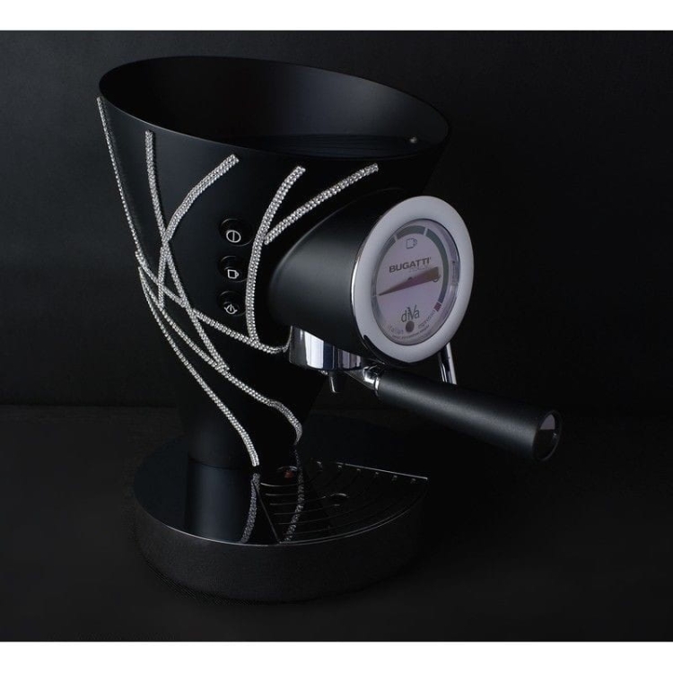 DIVA Ekspres do kawy - czarny z 600 kryształami Swarovskiego